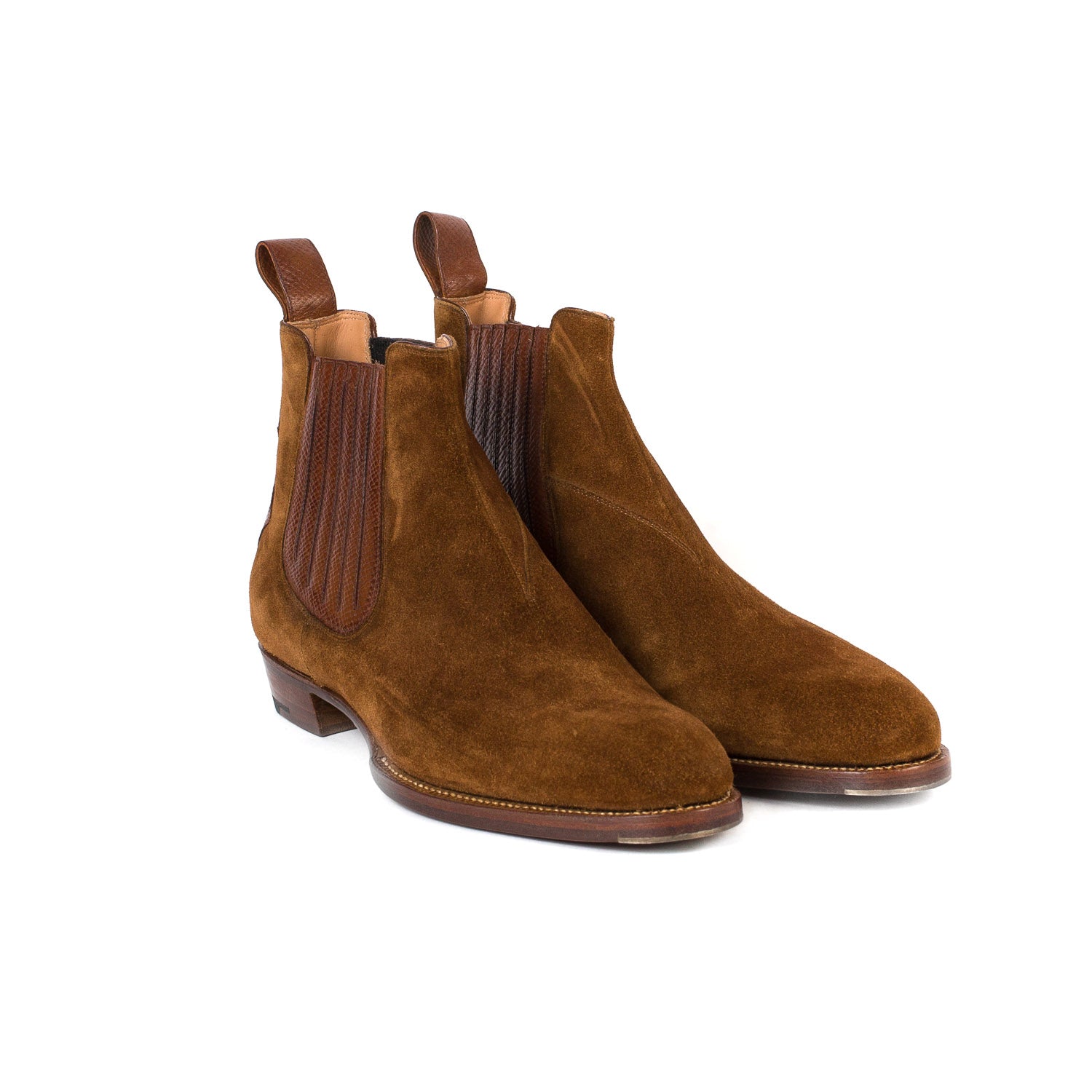 Limited Edition: Boot "Urban Rodeo" made of Tobacco Brown Suede - purely handmade